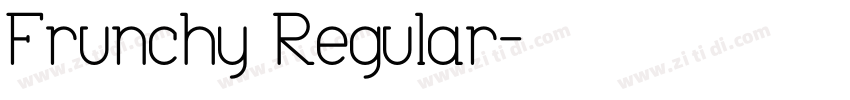 Frunchy Regular字体转换